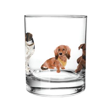 Dachshund & Dog Friends Short Juice Glass